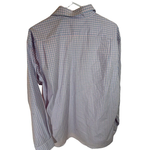 Tommy Hilfiger Shirt Mens XXL Pink Blue Striped Cotton Long Sleeve Button Up - Picture 6 of 15